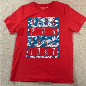 medium Red tropical Aeropostale tee shirt
